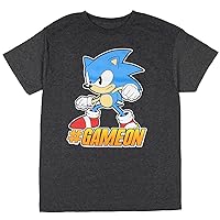 Seven Times Six Sonic The Hedgehog Boys' #GameOn Character Design Gaming T-Shirt