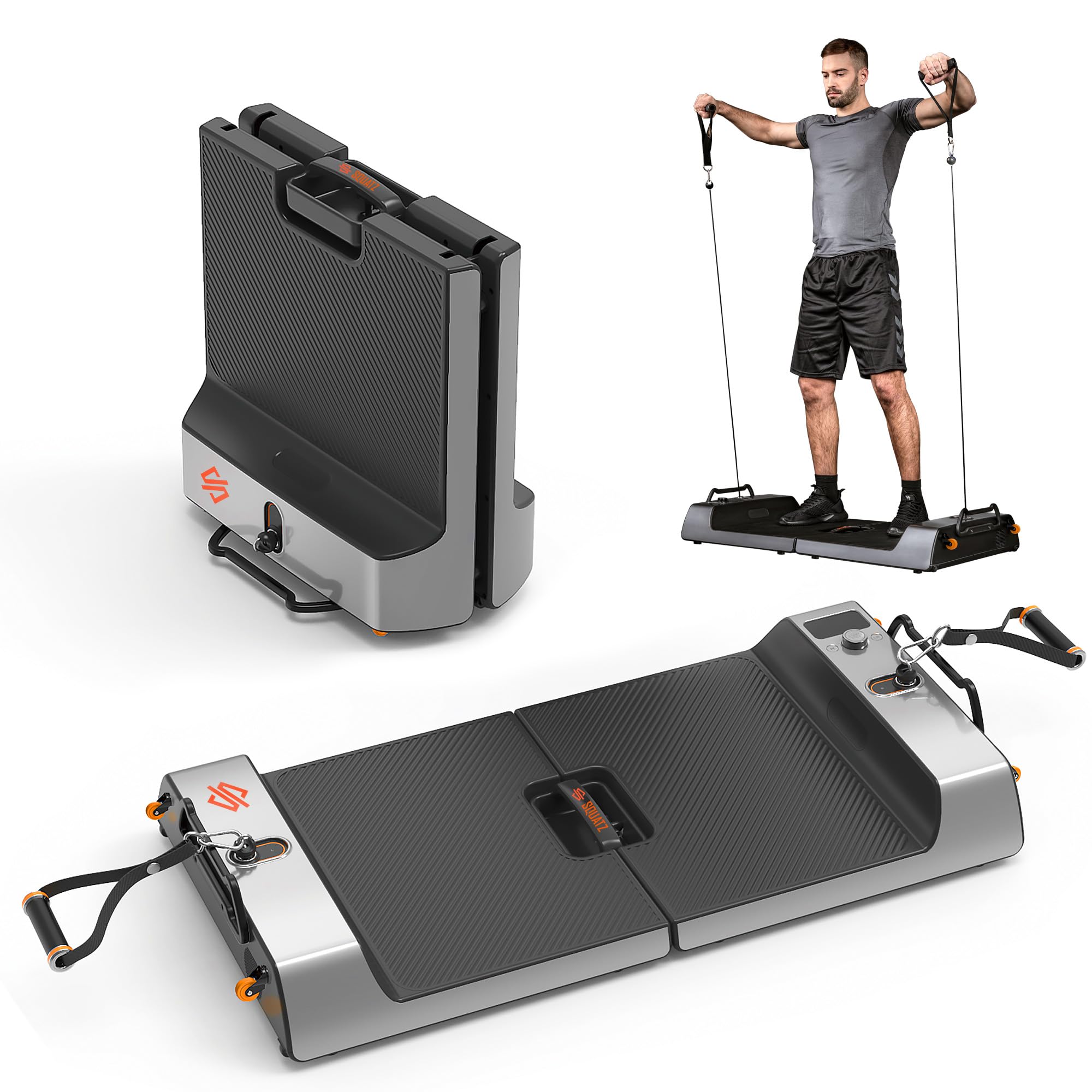 SQUATZ Apollo Board Gym, Version I 270 LBS Resistance, Foldable Multifunctional Workout Device with Standard, Eccentric, and Isokinetic Training Modes, Home Gym Equipment For Full Body Workouts