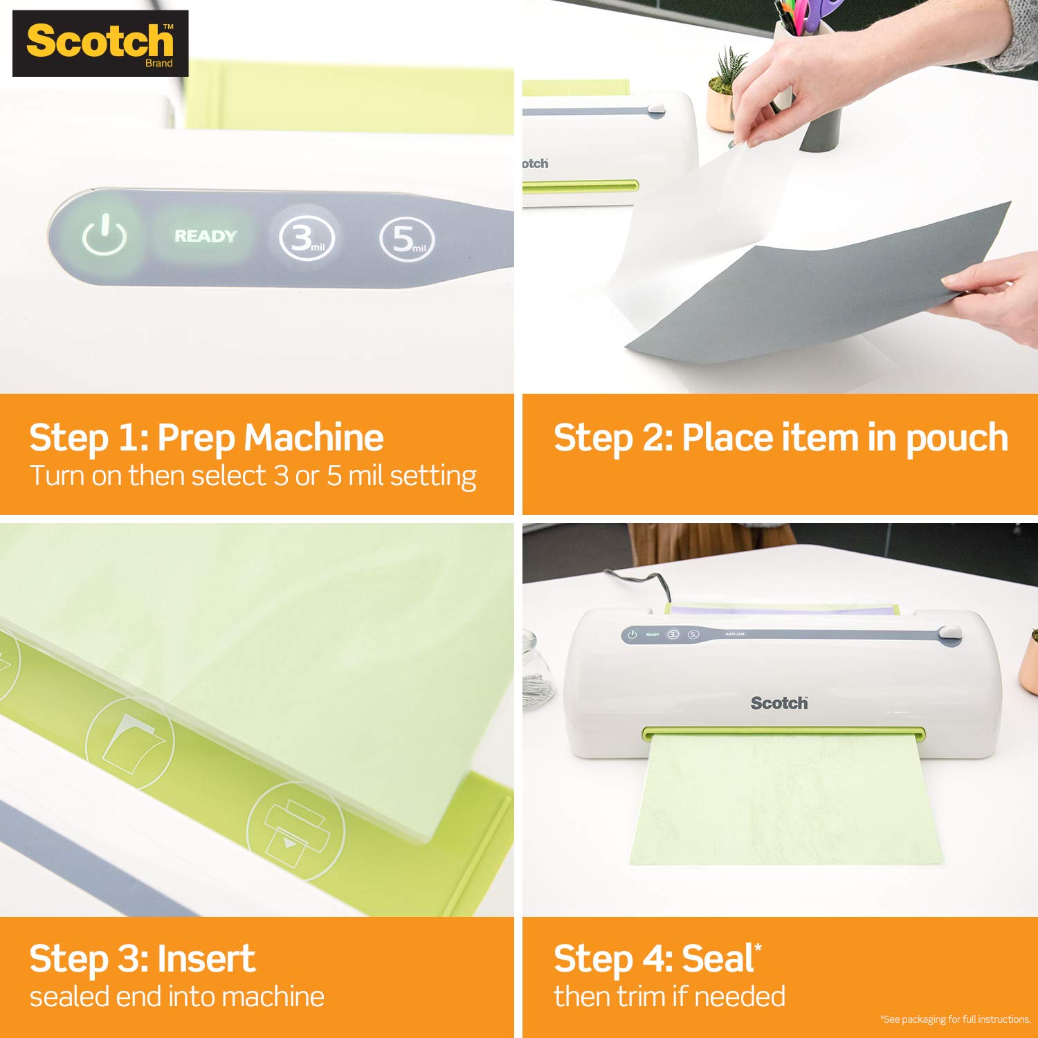 Scotch Thermal Laminating Pouches Premium Quality, 5 Mil Thick for Extra Protection, 20 Pack Business Card Size Laminating Sheets, Our Most Durable Lamination Pouch, 2.3 x 3.7 inches (TP5851-20)