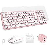 XTREMTEC 2.4G Compact Slim Wireless Keyboard and Mouse Combo, Bluetooth Headphones with Mic,47W USB Type-C Fast GaN Wall Charging