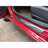 GZBFTDH Car Accessories Door Sill Protector, for Mazda 3 6 CX-30 CX-5 Kick Panels Threshold Guard Scuff Plate, Auto Parts Door Entry Guard