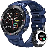 Smartwatch Phone Function Watches Fitness Watch – Smartwatch Men's Fitness Tracker with Blood Pressure Measurement Waterproof Sports Watch Pedometer Heart Rate 1.42 Inch Touchscreen Compatible Android
