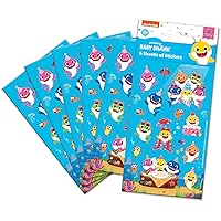 01.70.15.052 Baby Shark Stickers (Six Sheets) | Official Licensed Product | Perfect as Party Bag or Stocking Fillers, Blue