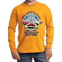 Ford Mustang Classic Vintage Collage Youth Kids Long Sleeve Shirt