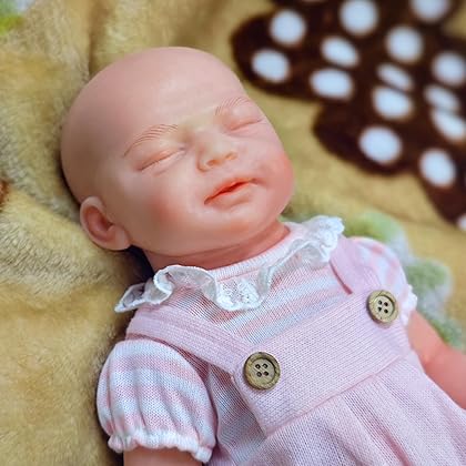 AISITE Reborn Baby Dolls Girl - 18 Inch Full Silicone Baby Girl Eyes Closed, Christmas&Birthday Gifts, Suitable for 3+