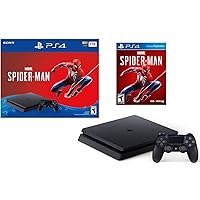 Newest Released Sony PlayStation 4 1TB Marvel's Spider-Man Bundle: PlayStation 4 1TB Jet Black Console, Marvel's Spider-Man, DUALSHOCK 4 Wireless Controller, Choose Favorite Game and Accessories