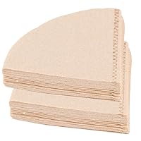 100Pcs Coffee Filter Paper, Cone Shaped for Home Office, No Peculiar Smell (V02 [Serves 1-4 people])