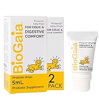 BioGaia Protectis Baby Probiotic Drops for Infants, Newborn and Kids Colic, Spit-Up, Constipation and Digestive Comfort, 5 ML, 0.17 oz, 2 Pack