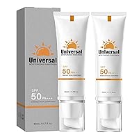 2pcs Tinted Sunscreen for Face, Universal Sunscreen SPF 50 PA+++, Tinted Sunscreen, Protector Solar Con Color, No Sticky Refreshing Non And Does for All Skin Type and UV Defense