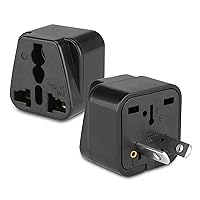 BoxWave Universal to Australian Outlet Plug Adapter - Black, Plug Adapter for Smartphones and Tablets