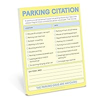 Knock Knock Parking Citation Nifty Note Pad: Fake Parking Ticket Pad (Pastel Yellow), 4 x 5.25-Inches