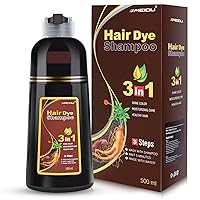 Burgundy Hair Dye Shampoo for Gray Hair, Magic Hair Color Shampoo, Colors Hair in Minutes, Long Lasting, 3-In-1 Hair Color, Herbal Ingredients