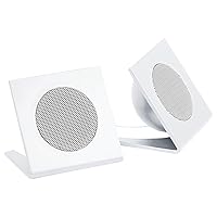 MERKURY MEYMW250 3.5mm Vertical Flat Speakers - Retail Packaging - White