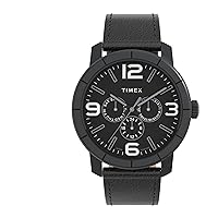 Timex Men's Mod 44mm Watch - Black Strap Black Dial Black Case