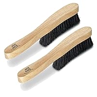 Fedora Hat Brush Lint Remover Duster Brushes for Felt Hats 100% Horse Hair (Black) Wood Brush