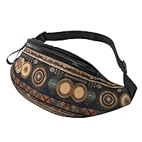 Bohemian Style Printed Fanny Pack For Men Women,Crossbody Waist Bag Pack,Belt Bag With Adjustable Strap For Travel Sports