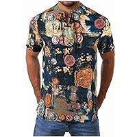 Men Cotton Linen Shirts Lace Up Short Sleeve Beach Shirts V Neck Hippie Yoga Boho Renaissance Tunic Muscle T Shirts