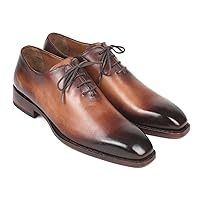 Paul Parkman Men's Wholecut Oxfords Brown Leather (ID#3222-BRW)