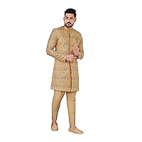 Indian Traditional Designer Wedding Groom's Ethnic Outfit Indo Western Sherwani for Men