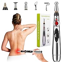 Acupuncture Pen 5 in 1 Electronic Acupuncture Pen Meridian Energy Pulse Massage Pen,Multi-Function Massage Pen Tools for Massage Energy Therapy Pain Relief,1 x AA Battery (Not Included)