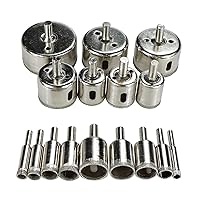 10Pcs/Set Diamond Coated Drill Bit Set Tile Marble Glass Ceramic Hole Saw Drilling Bits for Power Tools 6mm-30mm