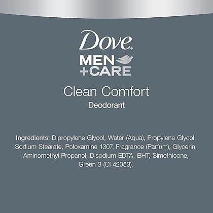 Dove Men+Care Deodorant Stick Moisturizing Deodorant For 72-Hour Protection Clean Comfort Aluminum Free Deodorant For Men, 3 Ounce (Pack of 2)