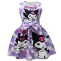 Cute Dress for Girls Cartoon Kids Sleeveless Dresses Toddler Casual Dress Japanese Anime Birthday Party Dress Up