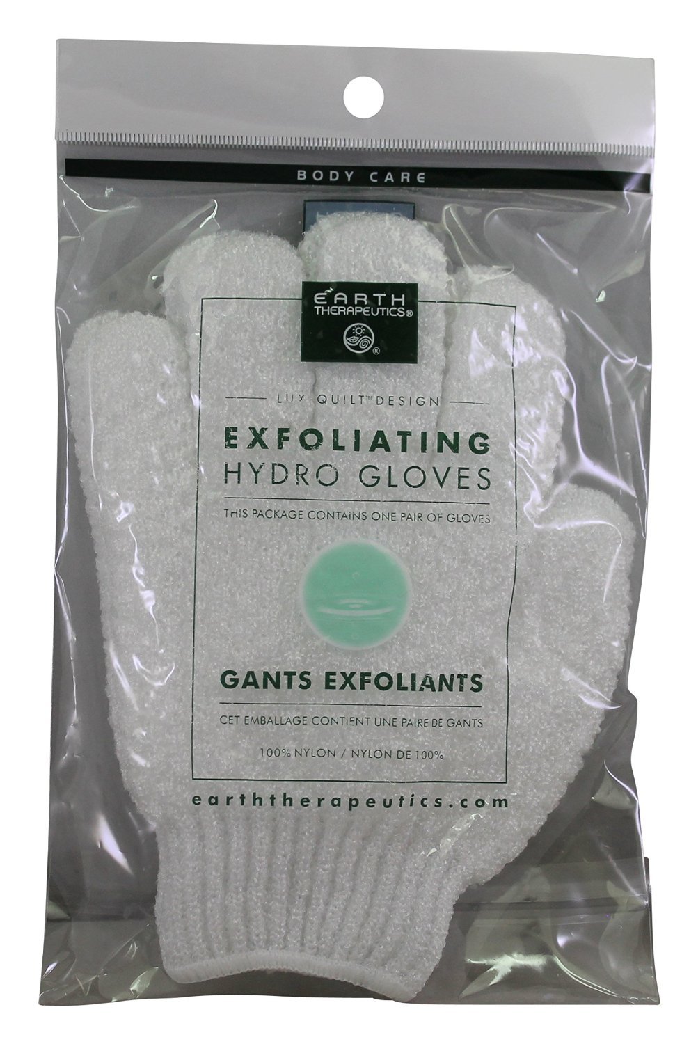 Exfoliating Gloves,White By Earth Therapeutics - Pair, 6 Pack