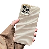 Water Ripple Pattern Compatible for iPhone 12 Pro Max Phone Case,Cute Luxury Wave Shape Case for Women & Men, Soft TPU Shockproof Protective Cover for iPhone 12 Pro Max-White