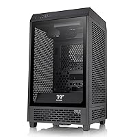 Thermaltake Tower 200 Mini-ITX Computer Case; 2x140mm Pre-Installed CT140 Fans; Supports GPU Length Up to 380mm; CA-1X9-00S1WN-00; Black; 3 Year Warranty
