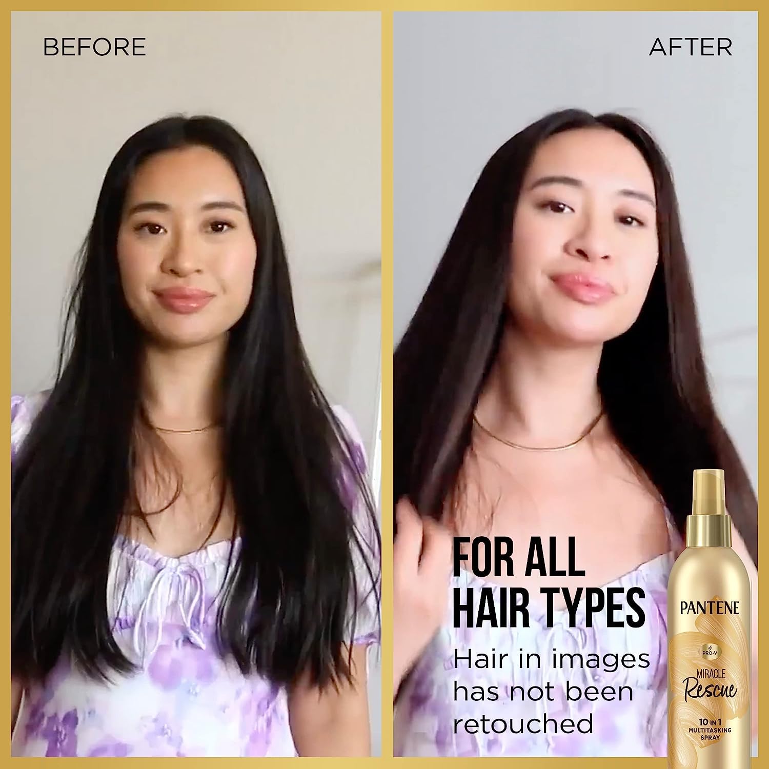 Pantene Hair Spray Miracle Rescue Leave In Conditioner Spray & Mix-In Treatment, Boost of Hydration for Damaged Hair, 5.7 Fl Oz and 3 Fl Oz Each