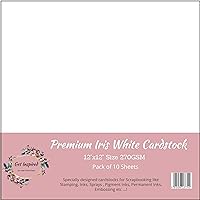 Pack of 30 Premium Iris White Cardstock 270GSM 12