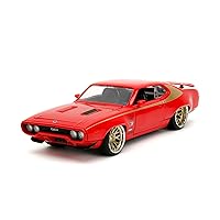 Big Time Muscle 1:24 1972 Plymouth GTX Die-Cast Car, Toys for Kids and Adults(Red)