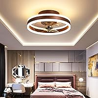 Ceiling Fans with Lights and Remote Ceiling Fan with Led Light Ceiling Fans Withps and Remote Fan Light Dimmable Ceiling Fan with Lighting Bedroom Modern Living Room/Brown