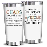 NewEleven Gifts For Women – Chaos Coordinator Gifts For Women, Boss, Manager, Coworker, Best Friend - Thank you, Appreciation, Inspirational Gifts For Teacher, Nurse, Social Worker – 20 Oz Tumbler