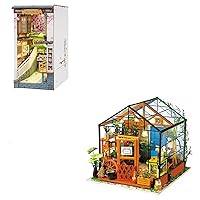 Rowood Book Nook Kit Bundle DIY Miniature Dollhouse, Tiny House Kits to Build to Live in- Sakura&Cathy's Flower House