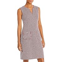 Karl Lagerfeld Paris Women's Tweed Shift Dress with Pockets