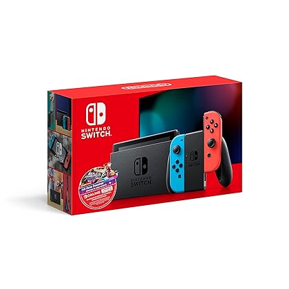 Nintendo Switch w/Neon Blue & Neon Red Joy-Con + Mario Kart 8 Deluxe (Full Game Download) + 3 Month Switch Online Individual Membership