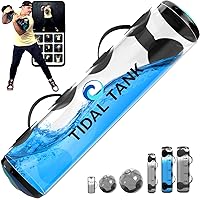 Blue - Sand Bag Alternative 45 lbs- Adjustable Aqua Bag and Power Bag with Water - Core and Balance Device- Portable Stability Fitness Equipment - Including Online Training Center