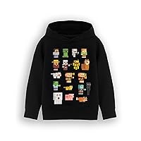Minecraft Boys Hooded Sweatshirt | Kids & Teens Black Graphic Hoodie | Gaming Villain Sweater | Gamer Daywear Merchandise