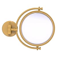 Allied Brass WM-4/4X-SGL 8 Inch Wall Mounted Make-Up Mirror 4X Magnification, Spanish Gold