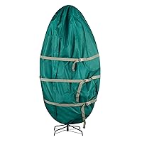 Upright Christmas Tree Storage Bag - Canvas Cover for 7.5-Foot Artificial Trees, Inflatables, and Christmas Decorations by Tiny Tim Totes (Green)