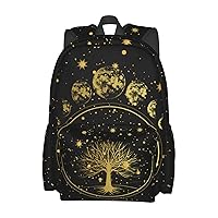 Tree Sun and Moon Phase Backpack Bookbag Laptop Backpacks Multipurpose Daypack for Boys Girls School Men Women Travel Hiking