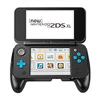 Hand Grip Compatible with Nintendo New 2DS XL Console, Anti-Slip Controller Grip with Stand for NEW 2DS XL/LL 2017 (Black)