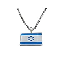 Israel Flag Pendant Necklace