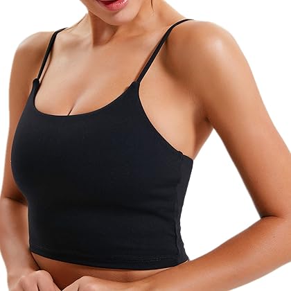 Lemedy Women Padded Sports Bra Fitness Workout Running Shirts Yoga Tank Top