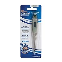 Digital Thermometer | 60-Second Readout | Fahrenheit Measurements | Rigid Tip | Fever Alert | One-Year Warranty