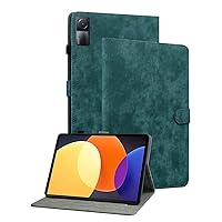 Case for Redmi Pad 10.61 inch, Little Tiger Solid Color Folio Stand Cover for Xiaomi Redmi Pad 10.61 inch 2022 (Dark Green)