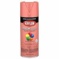 Krylon K05514007 COLORmaxx Spray Paint and Primer for Indoor/Outdoor Use, Gloss Coral Isle 12 Ounce (Pack of 1)