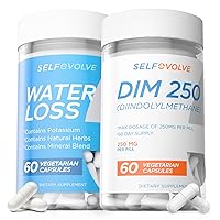 Water Loss and DIM Supplement Bundle - Natural Water Pills for Reducing Water Retention and Supporting Hormone Balance in Women & Men